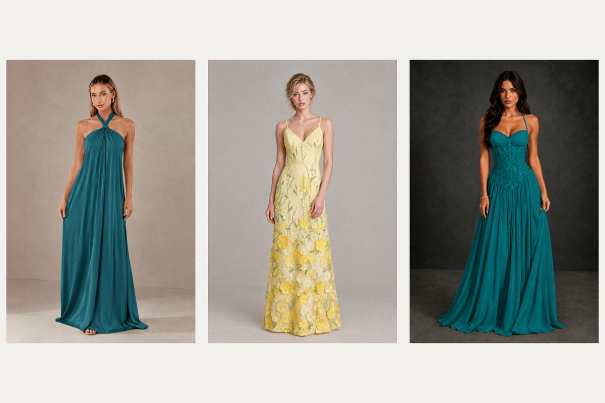 Editorial scene for when to order bridesmaid dresses for spring 2027