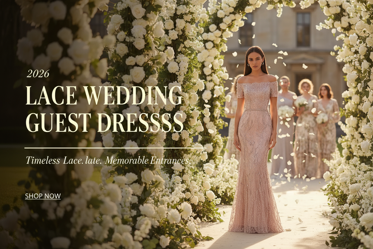 Lace Wedding Guest Dresses Banner