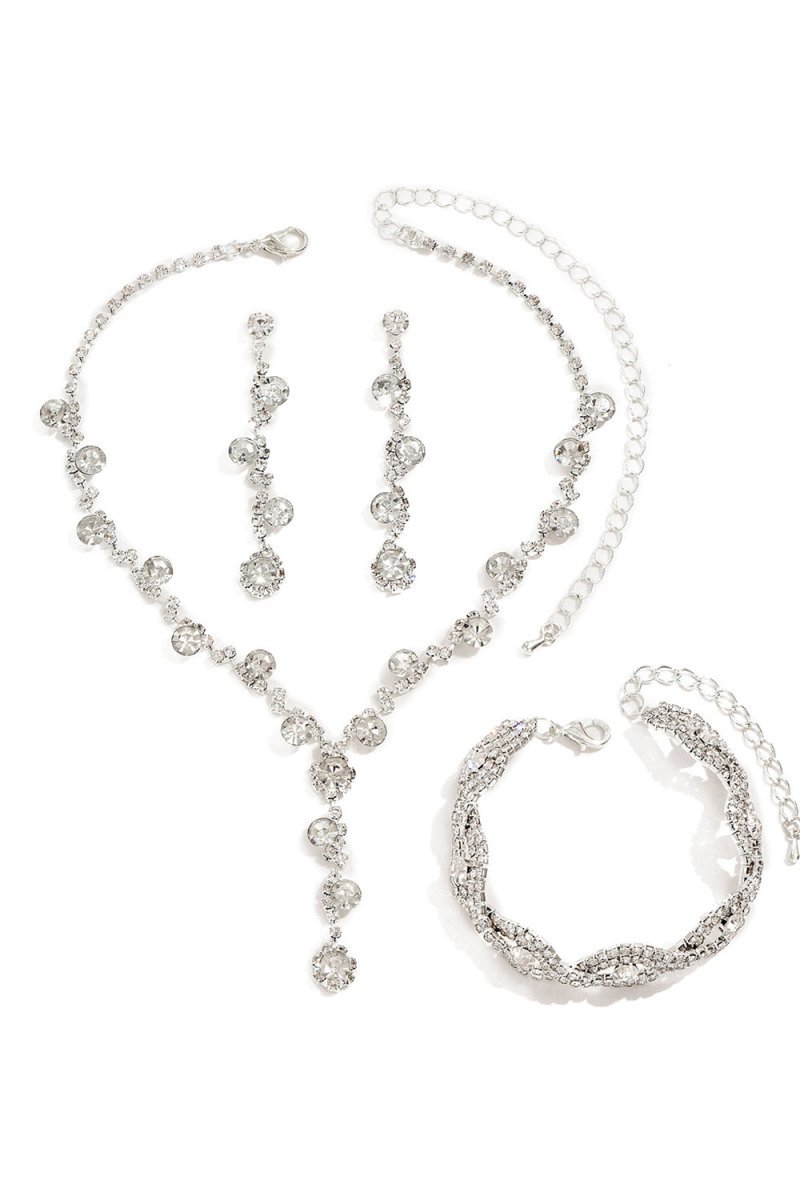 Silver Diamond Jewelry Sets - BOLODOO