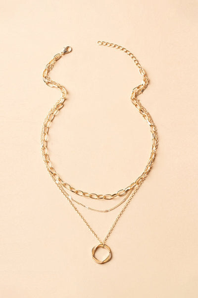 Simple Hoop Double Layer Necklace