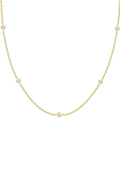 Round Zircon Clavicle Necklace - BOLODOO