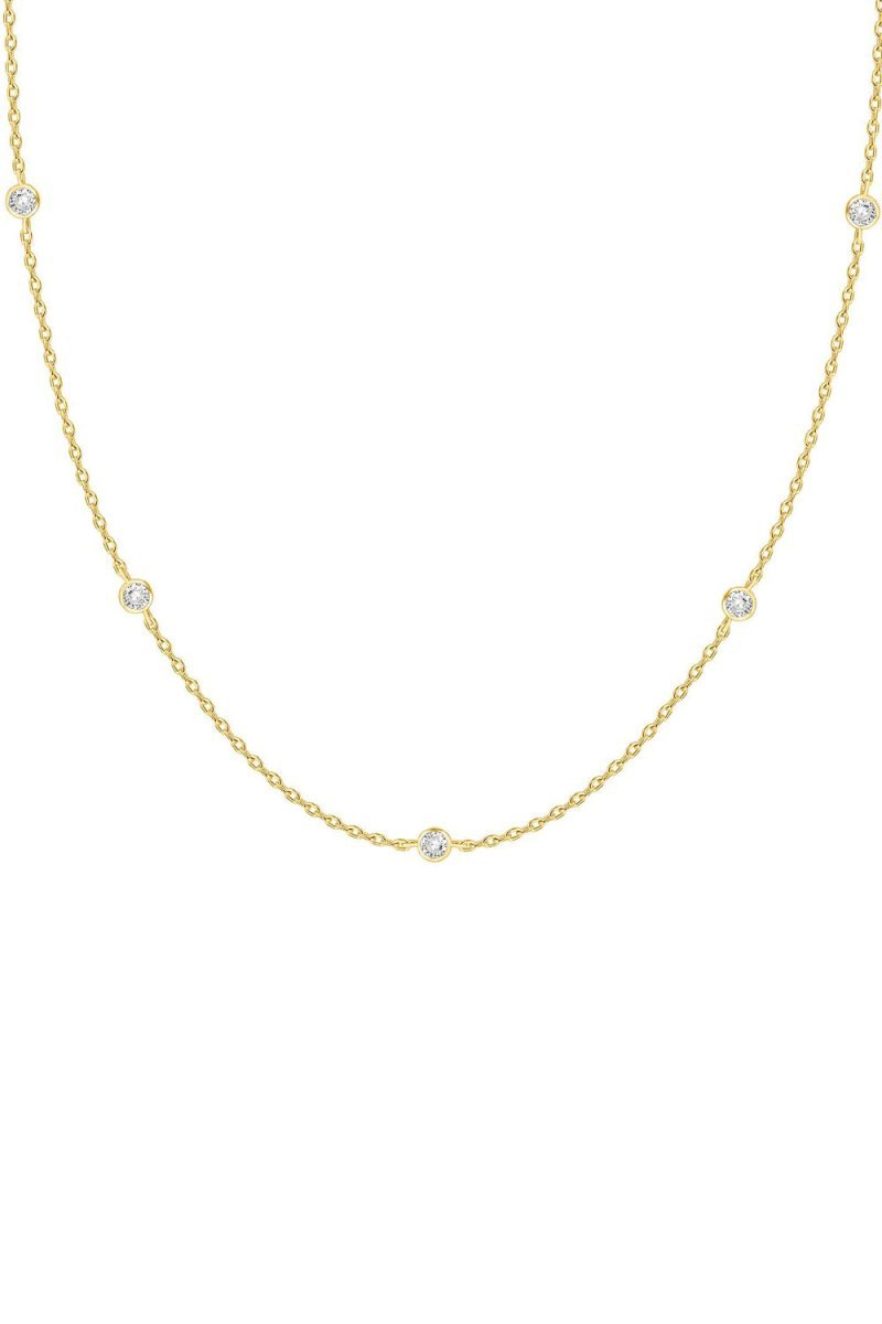 Round Zircon Clavicle Necklace - BOLODOO