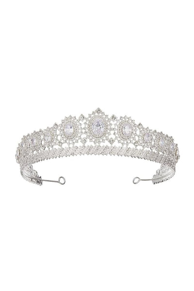 Silver Rhinestone Queen Crown - BOLODOO