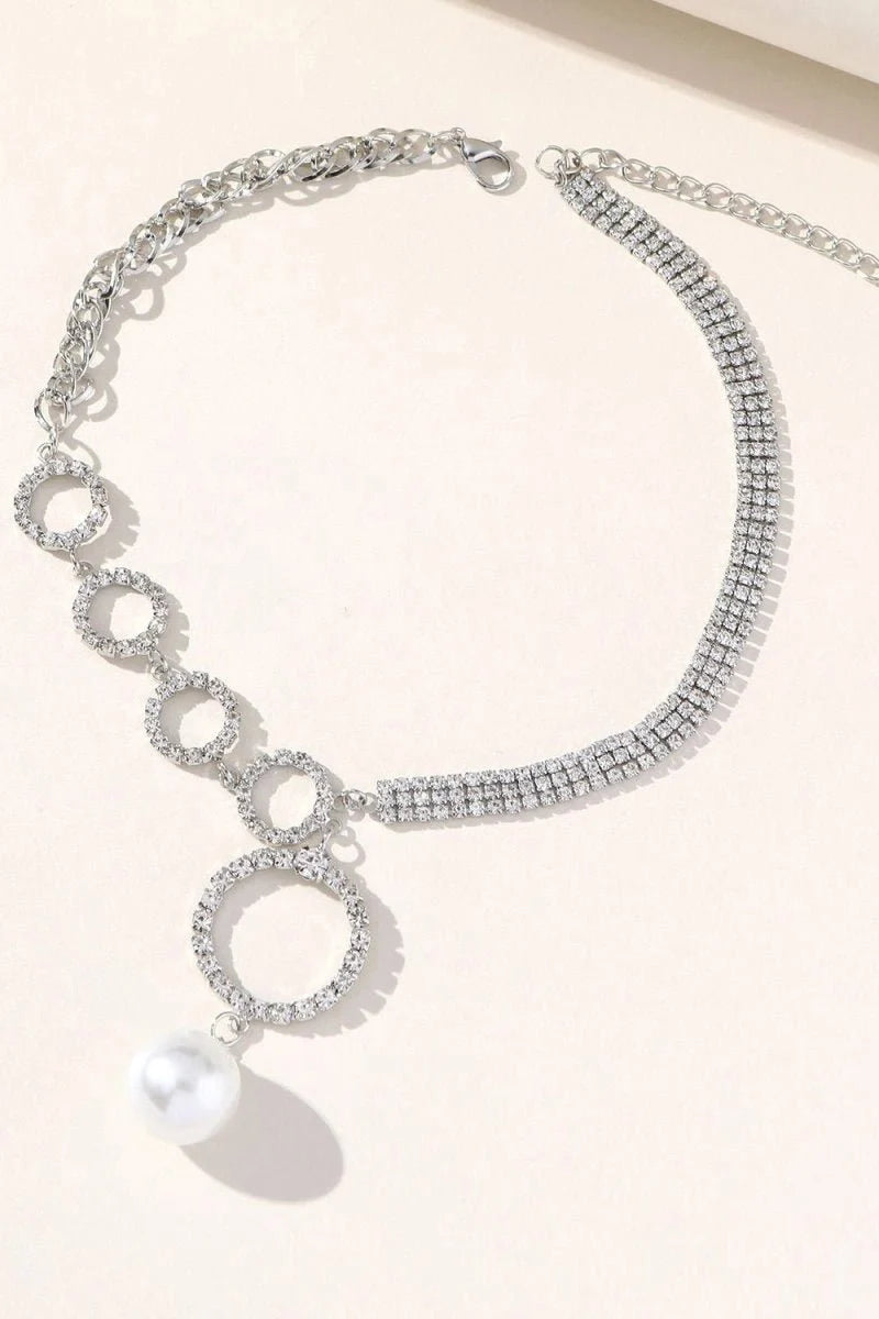 Silver Sparking Rhinestone Choker Necklace - BOLODOO