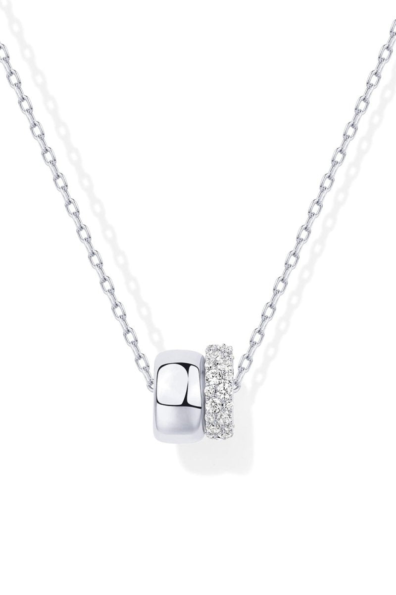 Zircon Double Circle Necklace - BOLODOO