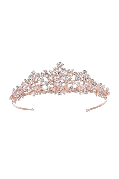 Champagne Wedding Tiara for Women - BOLODOO