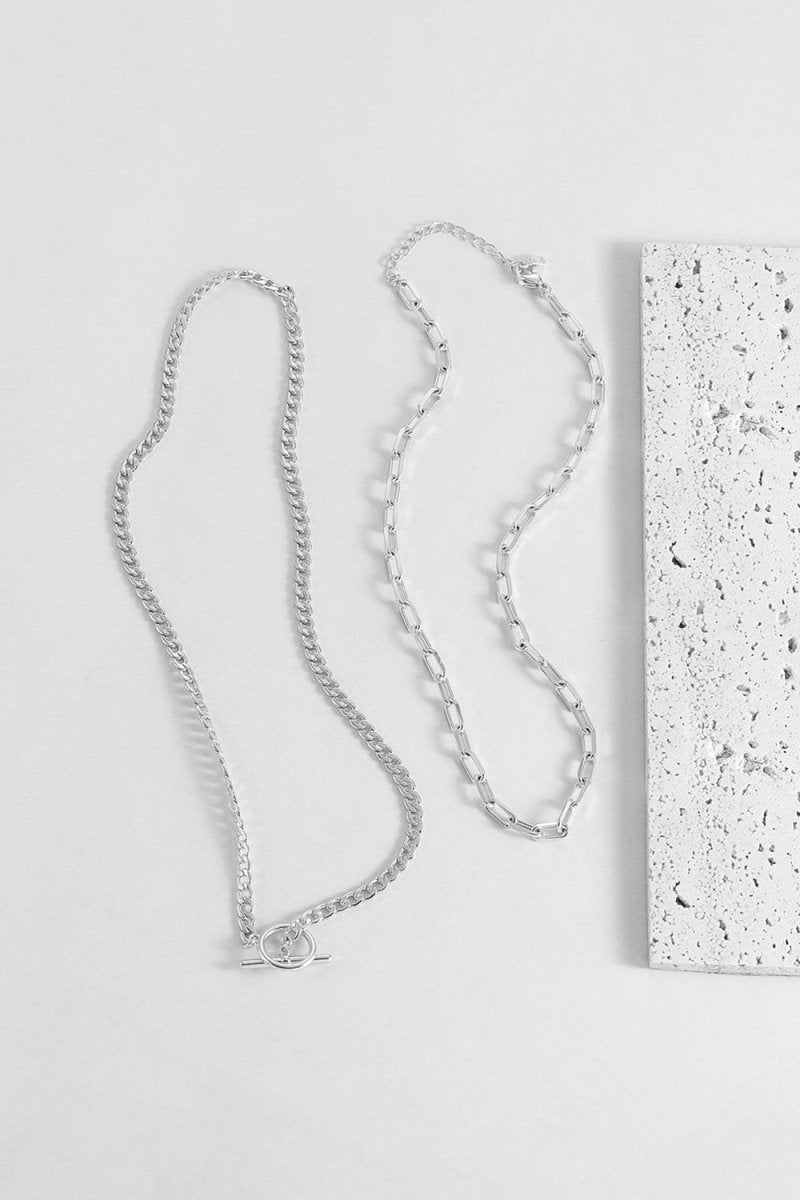 Geometric Paperclip Chain Necklace