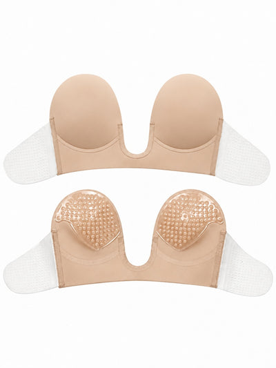 BOLODOO Nude Adhesive Strapless Push-Up Bra for Backless Dresses 