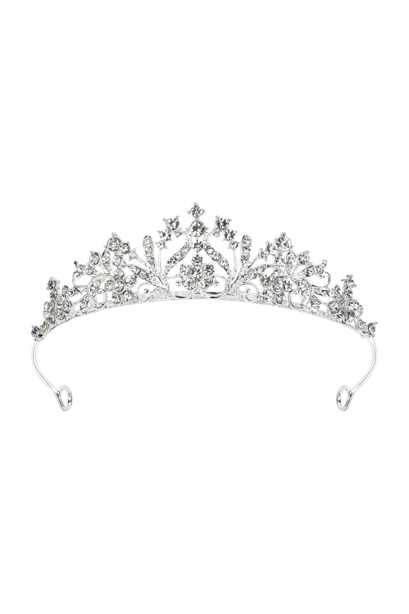 Silver Rhinestones Princess Crown - BOLODOO