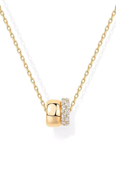 Zircon Double Circle Necklace - BOLODOO