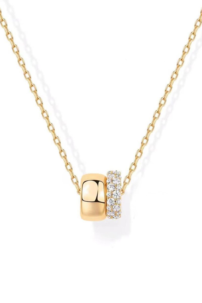 Zircon Double Circle Necklace - BOLODOO