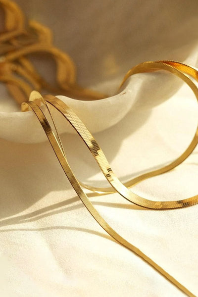 Thin Layered Snake Chain Necklace - BOLODOO