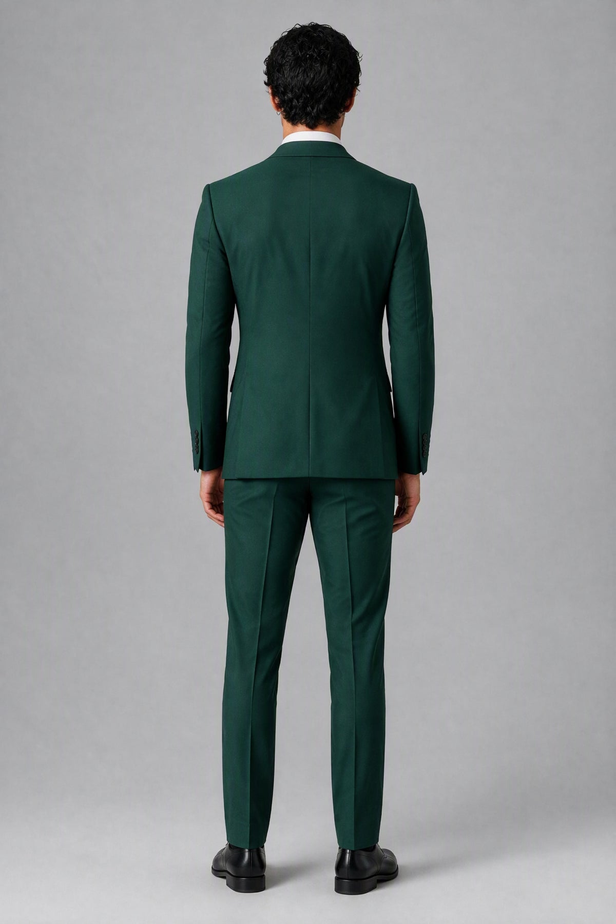 Bolodoo dark green men's jacket and trousers suit FQ1007, three-quarter view