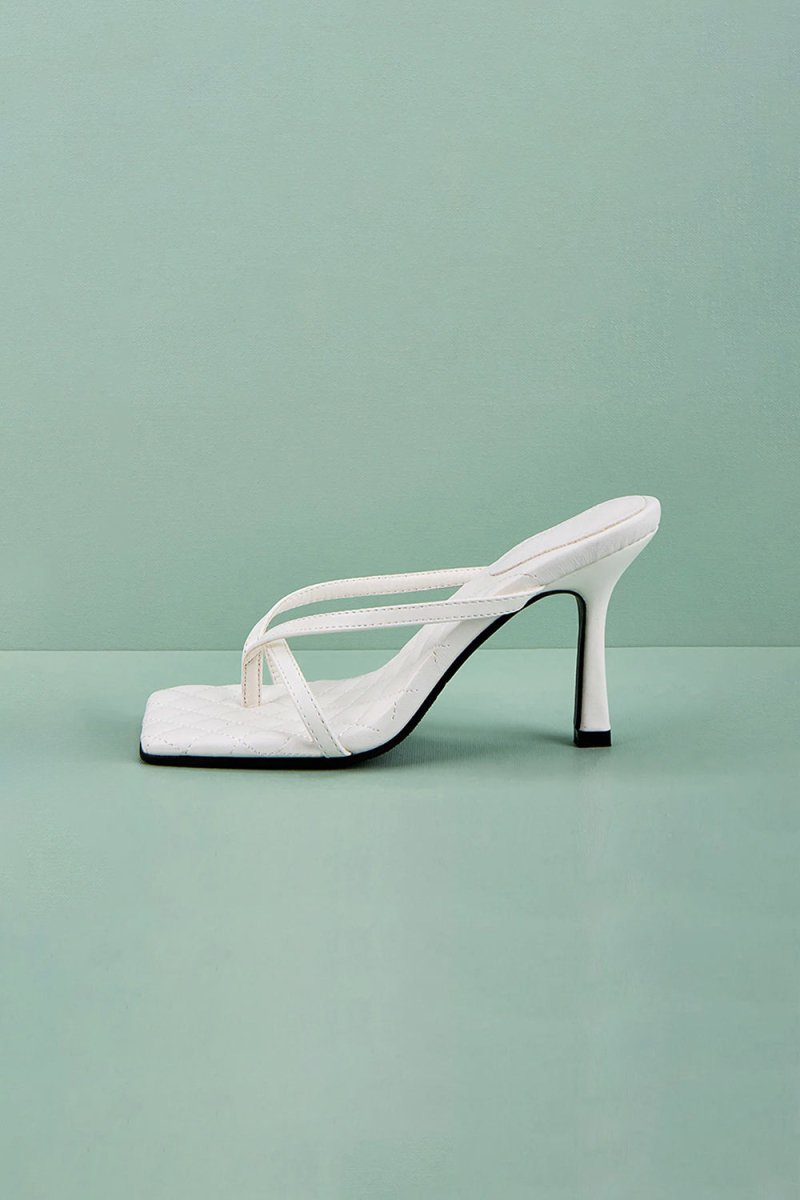 Outdoor Peep Toe Sandals Stiletto Heel Microfiber Leather Fashion Shoes - BOLODOO