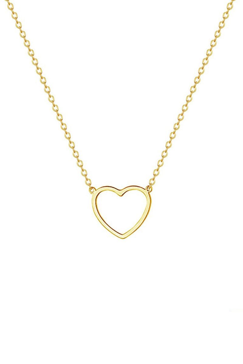 Hollow Heart Pendant Necklace