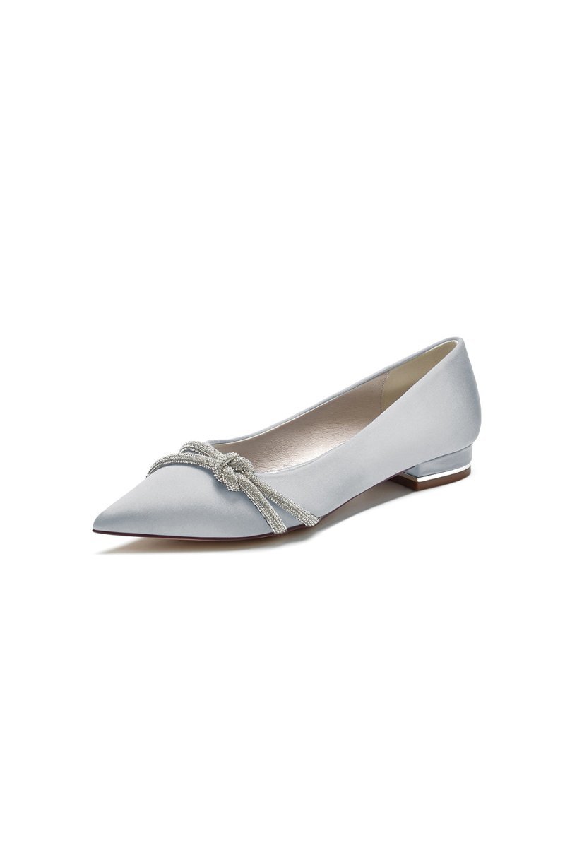 Pointed Toe Glitter Strap Kitten Heels - BOLODOO