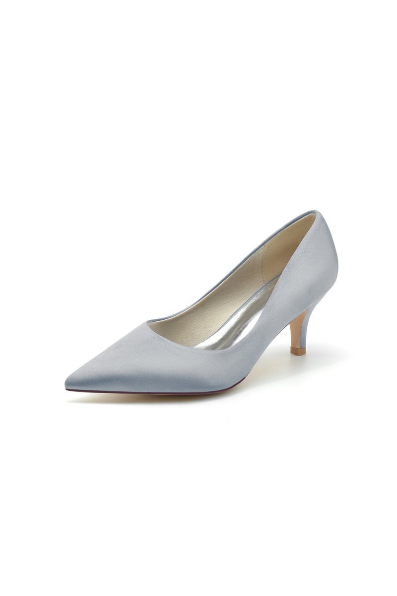 Simple Pointed Toe Kitten Heels - BOLODOO