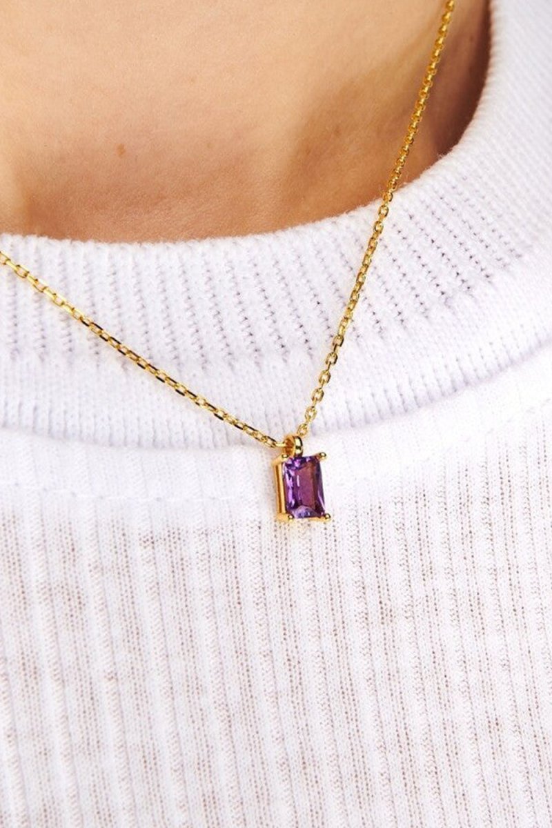 Colorful Zircon Pendant Necklace - BOLODOO
