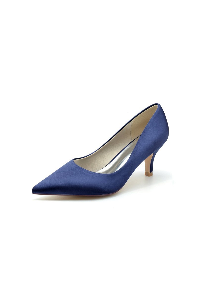 Simple Pointed Toe Kitten Heels - BOLODOO