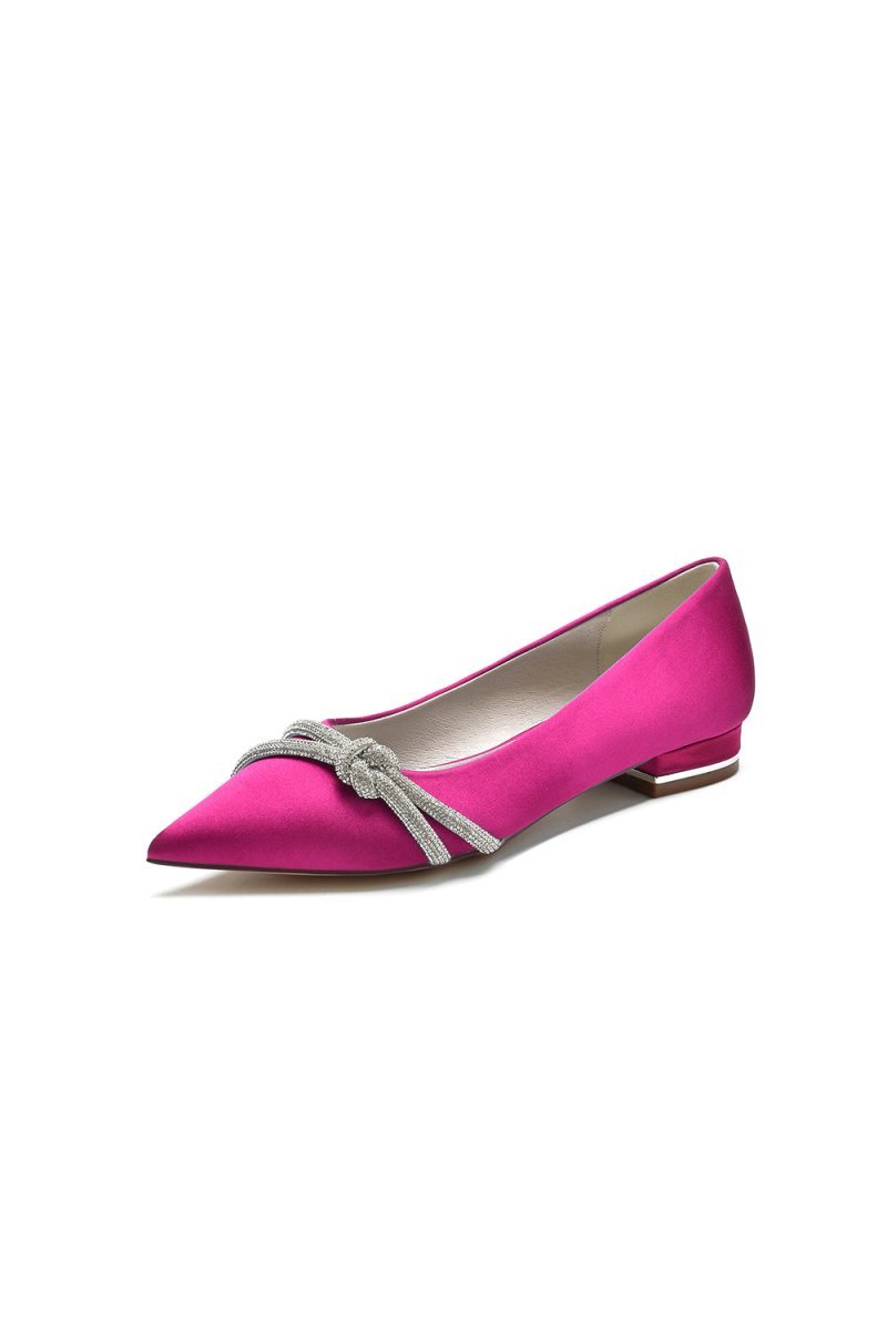 Pointed Toe Glitter Strap Kitten Heels - BOLODOO