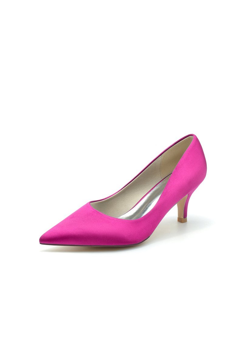 Simple Pointed Toe Kitten Heels - BOLODOO