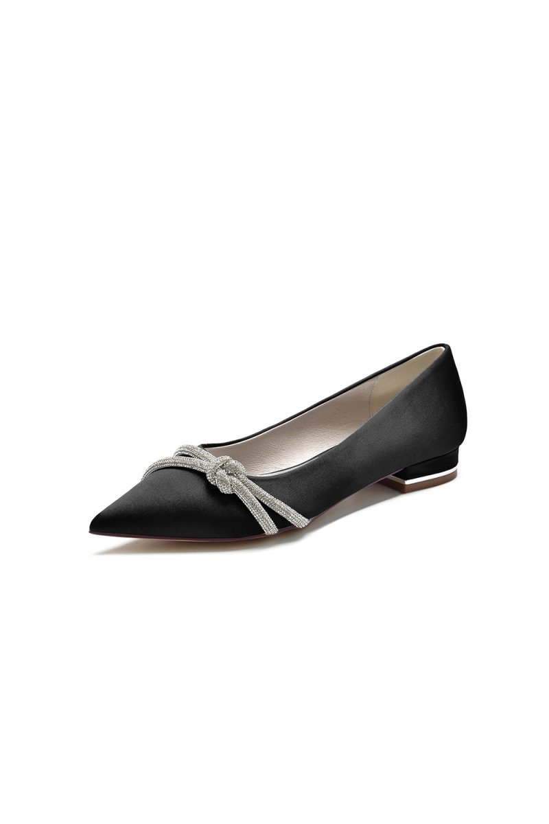 Pointed Toe Glitter Strap Kitten Heels - BOLODOO