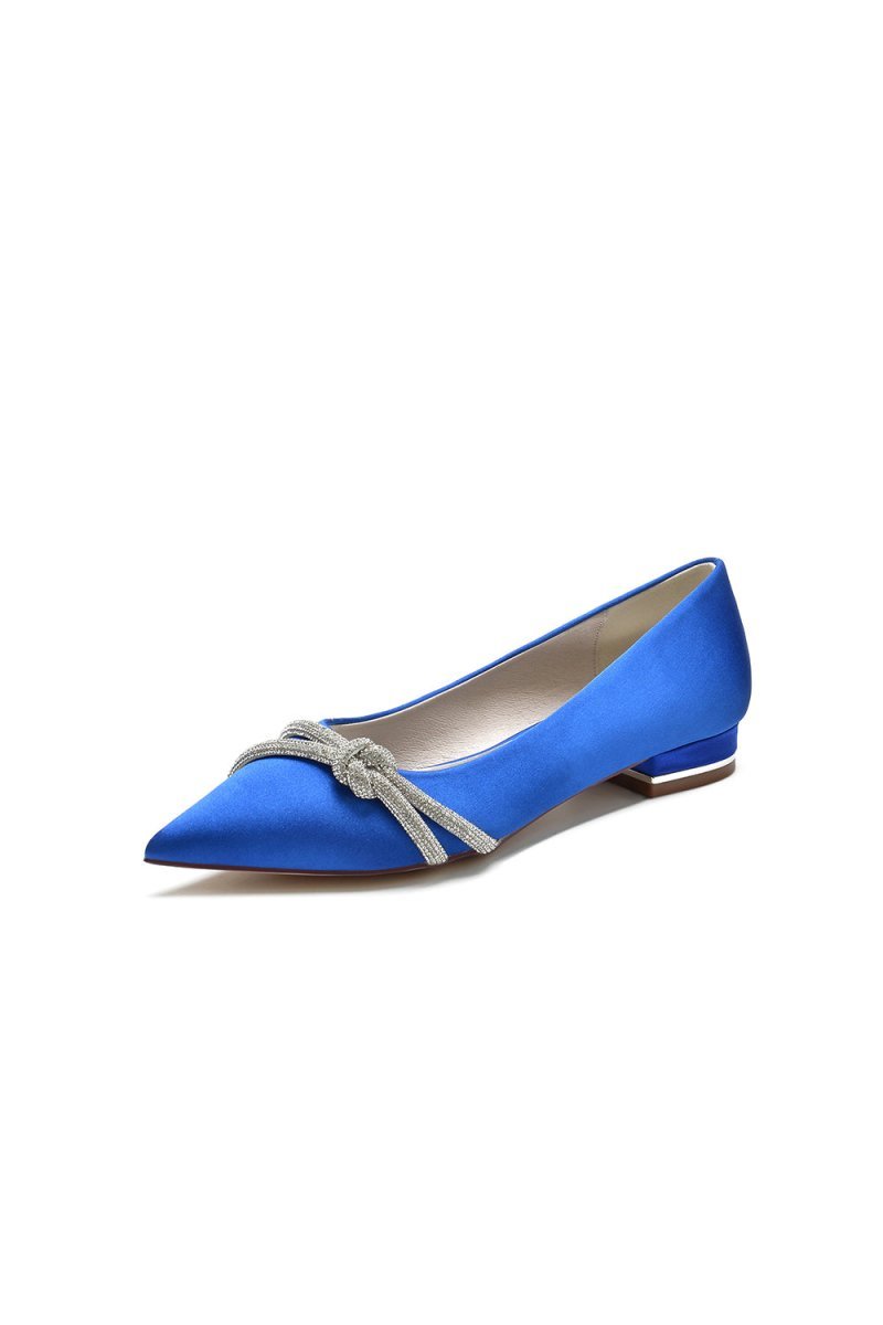 Pointed Toe Glitter Strap Kitten Heels - BOLODOO