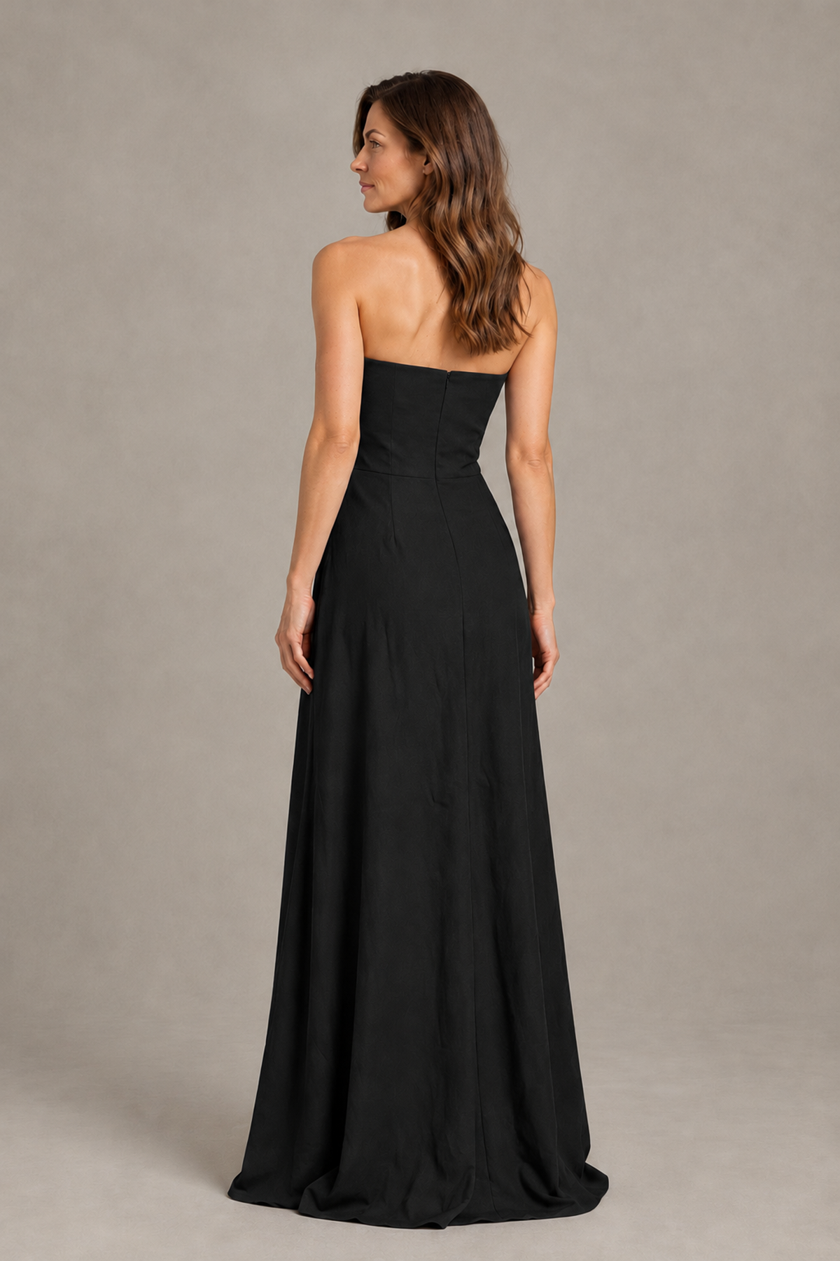 BOLODOO Black Strapless Floral Mother of the Bride Gown - Black - Black_02