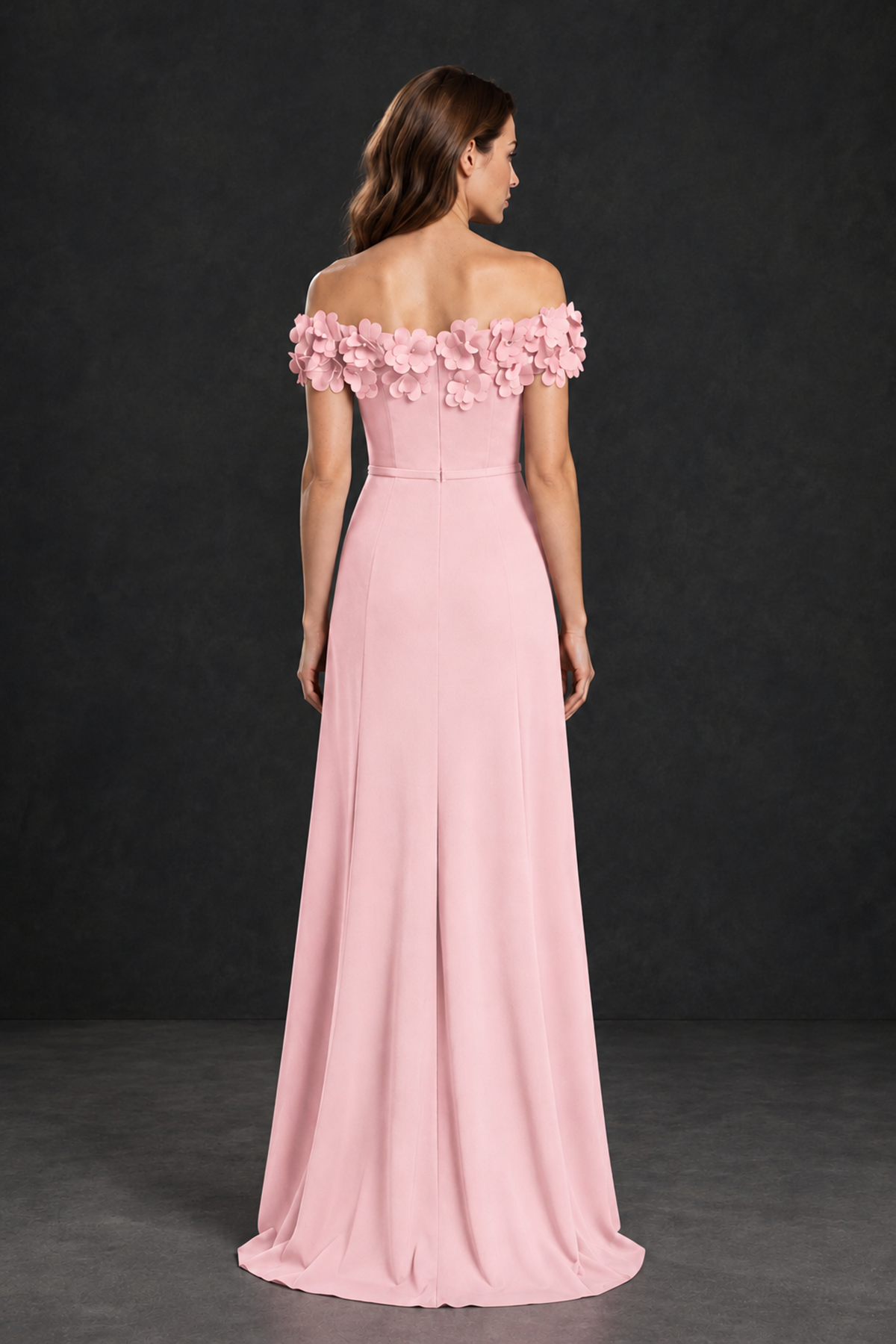 BOLODOO Blush Pink Off-the-Shoulder Mother of the Bride Dress with Floral Appliques - Blush Pink - Blush Pink_02