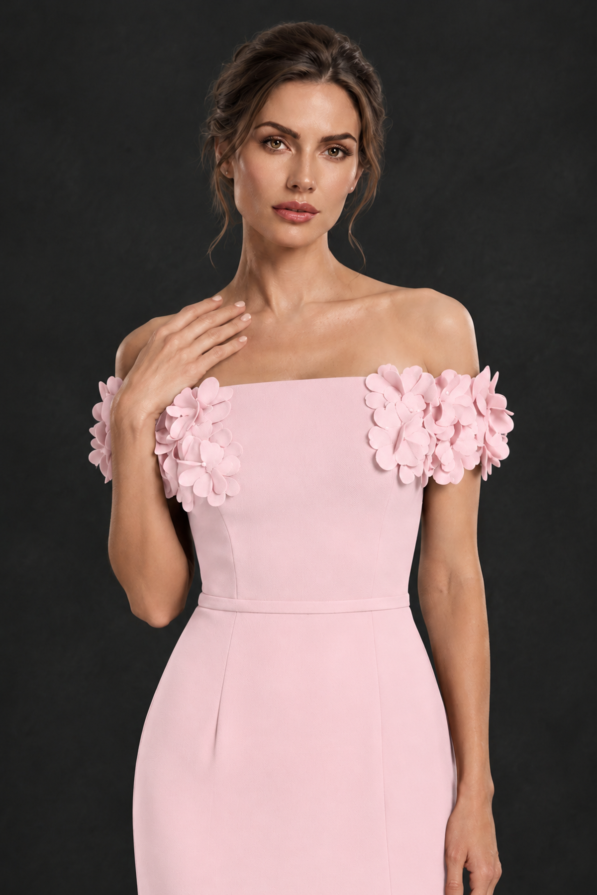 BOLODOO Blush Pink Off-the-Shoulder Mother of the Bride Dress with Floral Appliques - Blush Pink - Blush Pink_04