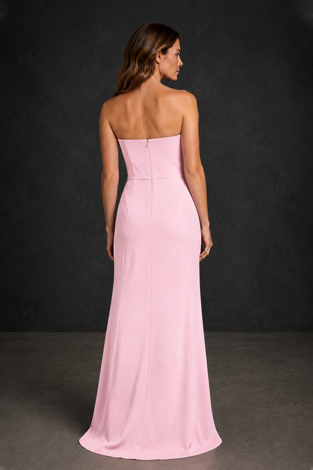 BOLODOO Blush Pink Strapless Mother of the Bride Dress with Ruffle Detail - Blush Pink - Blush_Pink_2