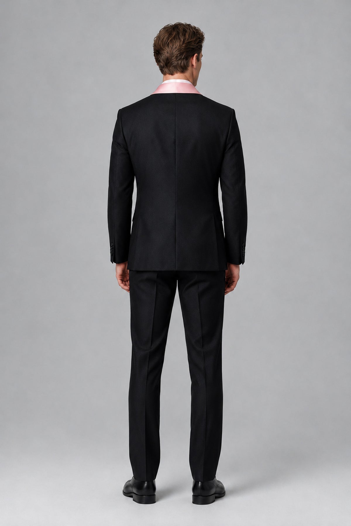 Bolodoo Men's Blush Pink 3-Piece Shawl Lapel Tuxedo Suit - Blush Pink - Blush Pink_3