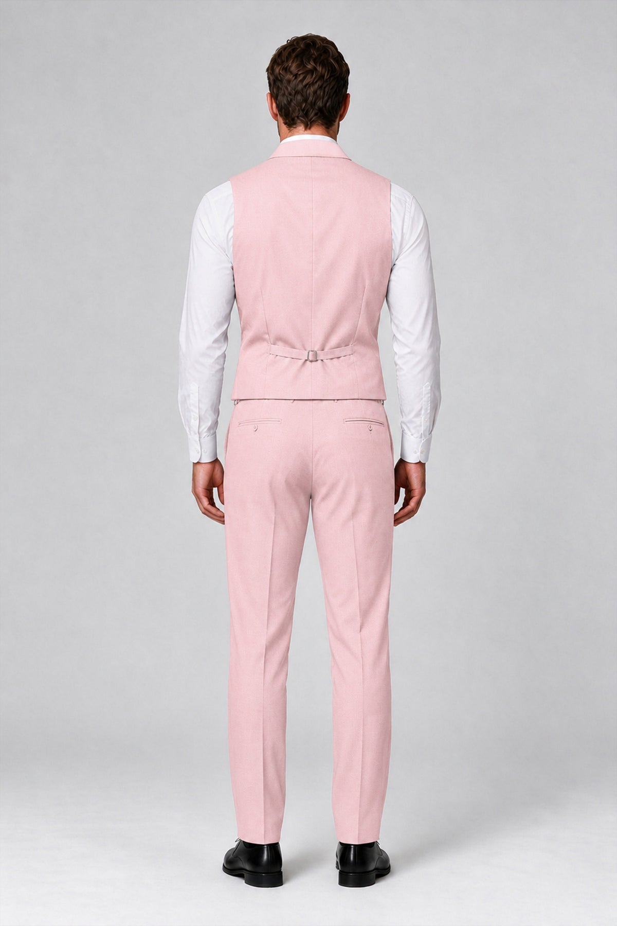 Bolodoo Men's Blush Pink Double-Breasted Vest and Pants 2-Piece Suit - Blush Pink - Blush Pink_3