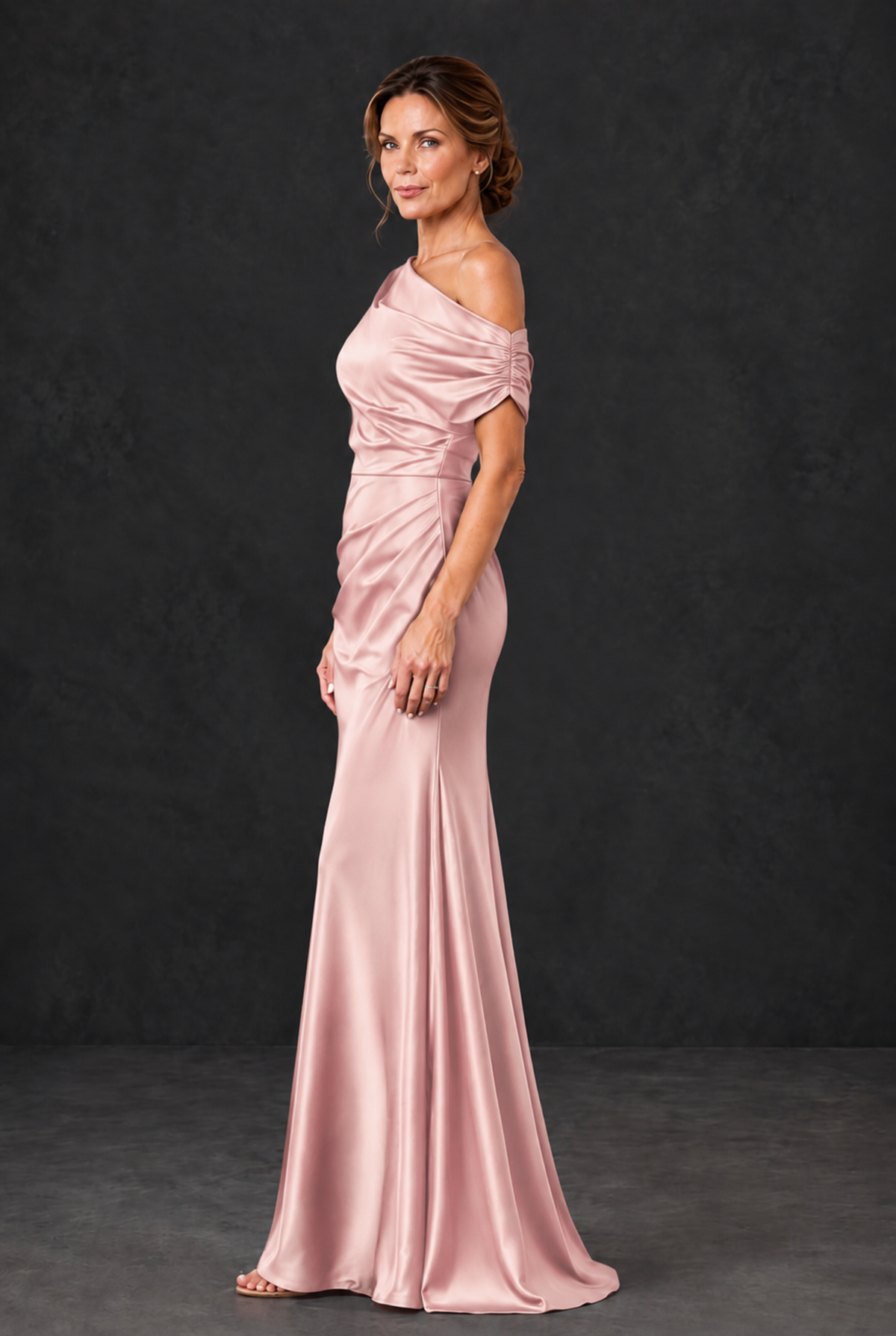 BOLODOO Blush Pink Asymmetric Ruched Mother of the Bride Dress - Blush Pink - Blush_Pink_3