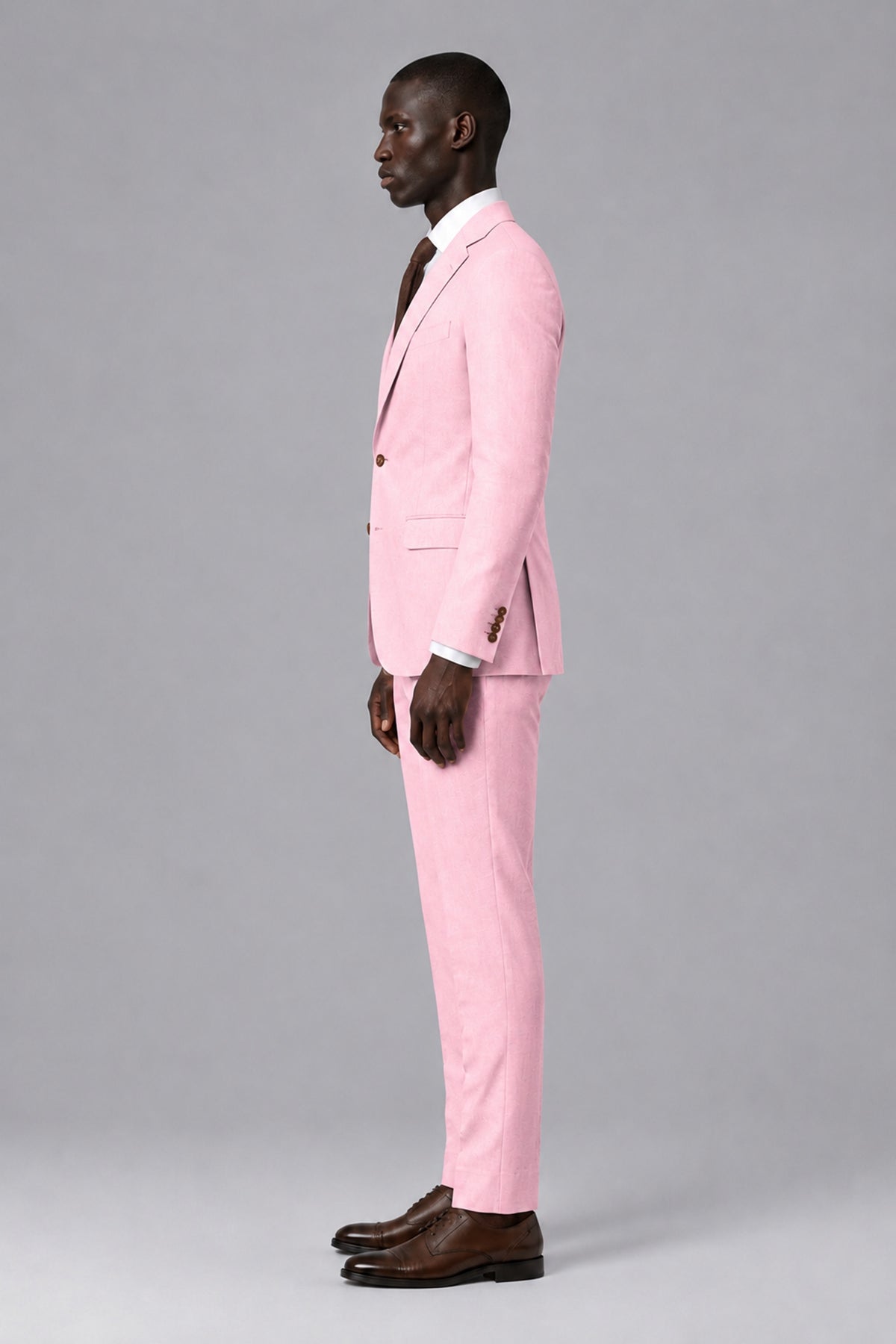 Men's Blush Pink Two-Piece Notch Lapel Suit - Blush Pink - Blush Pink_4