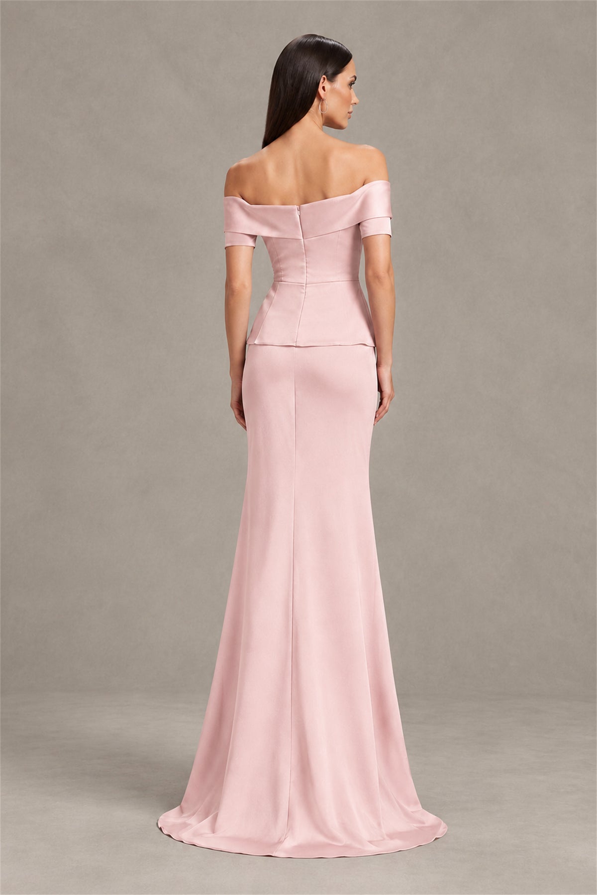 BOLODOO Blush Pink Off-Shoulder Mermaid Mother of the Bride Dress - Blush Pink