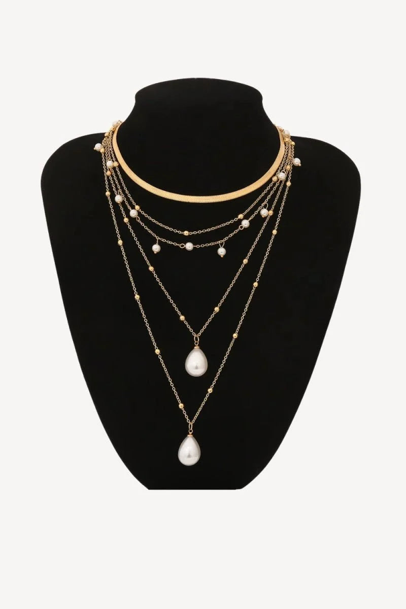 Water Drop Pearl Pendant Necklace - BOLODOO
