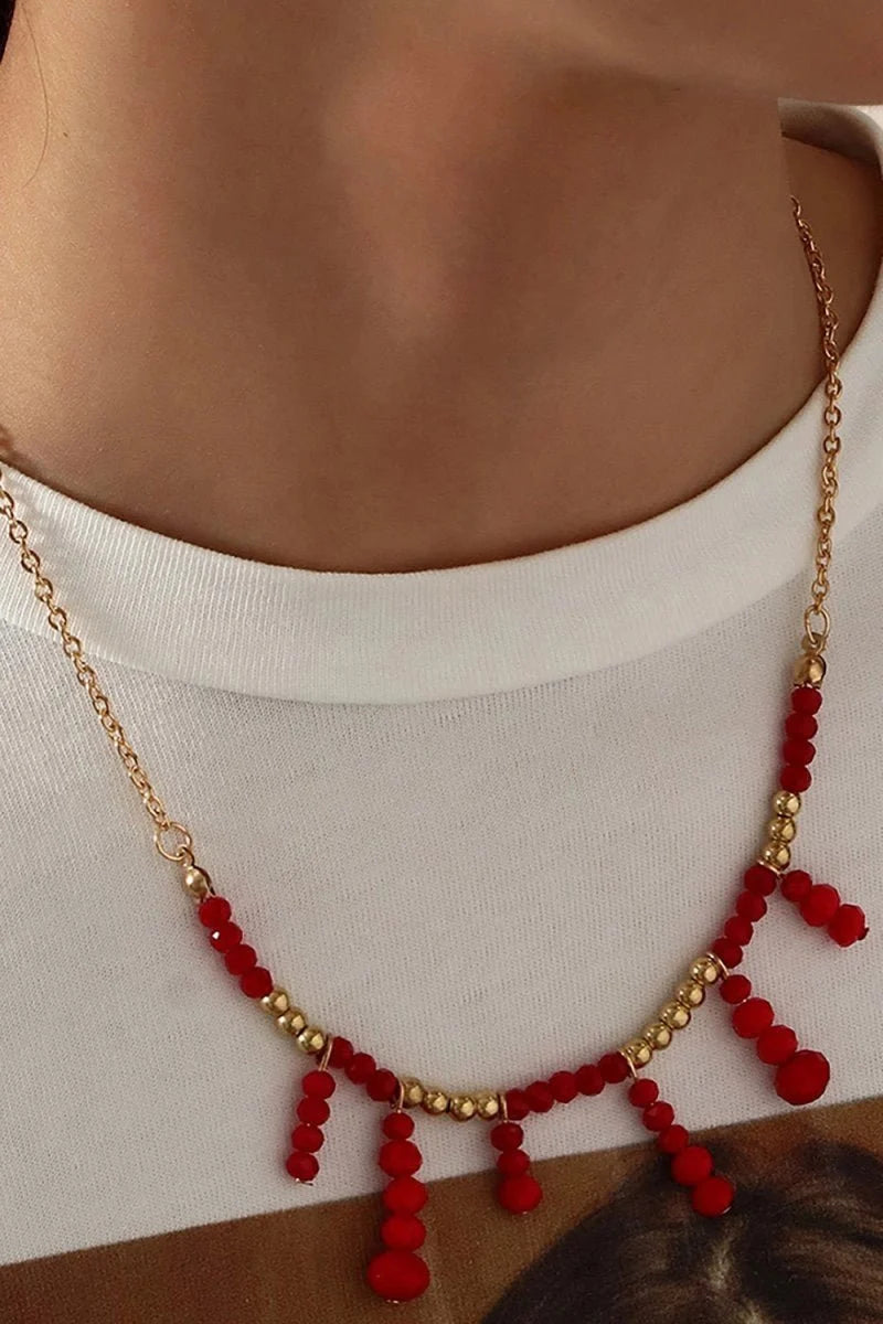 Boho Style Red Necklace - BOLODOO