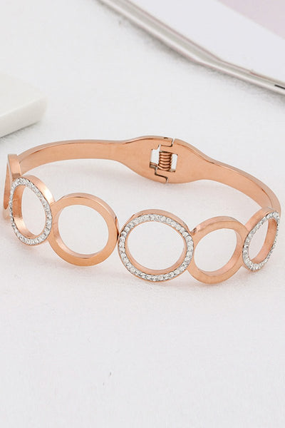 Antique Titanium Steel Cutout Round Bracelet - BOLODOO