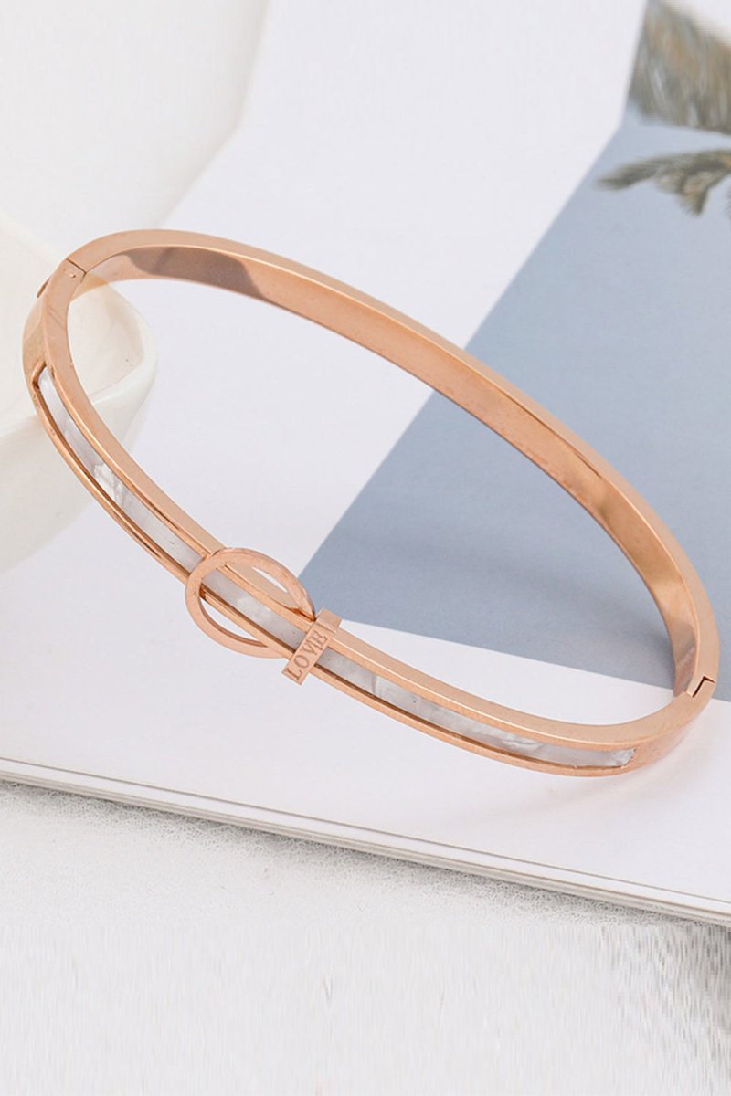 Titanium Steel Gold Plated Belt Buckle Bracelet - BOLODOO