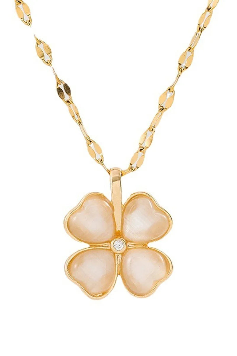 Lucky Four Leaf Clover Necklace Pendant - BOLODOO