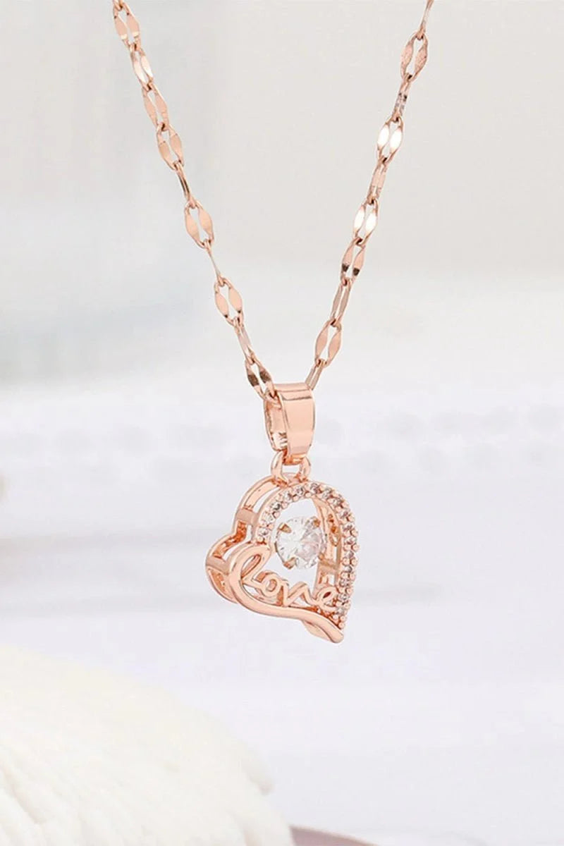 Love Heart Pendant Necklace - BOLODOO