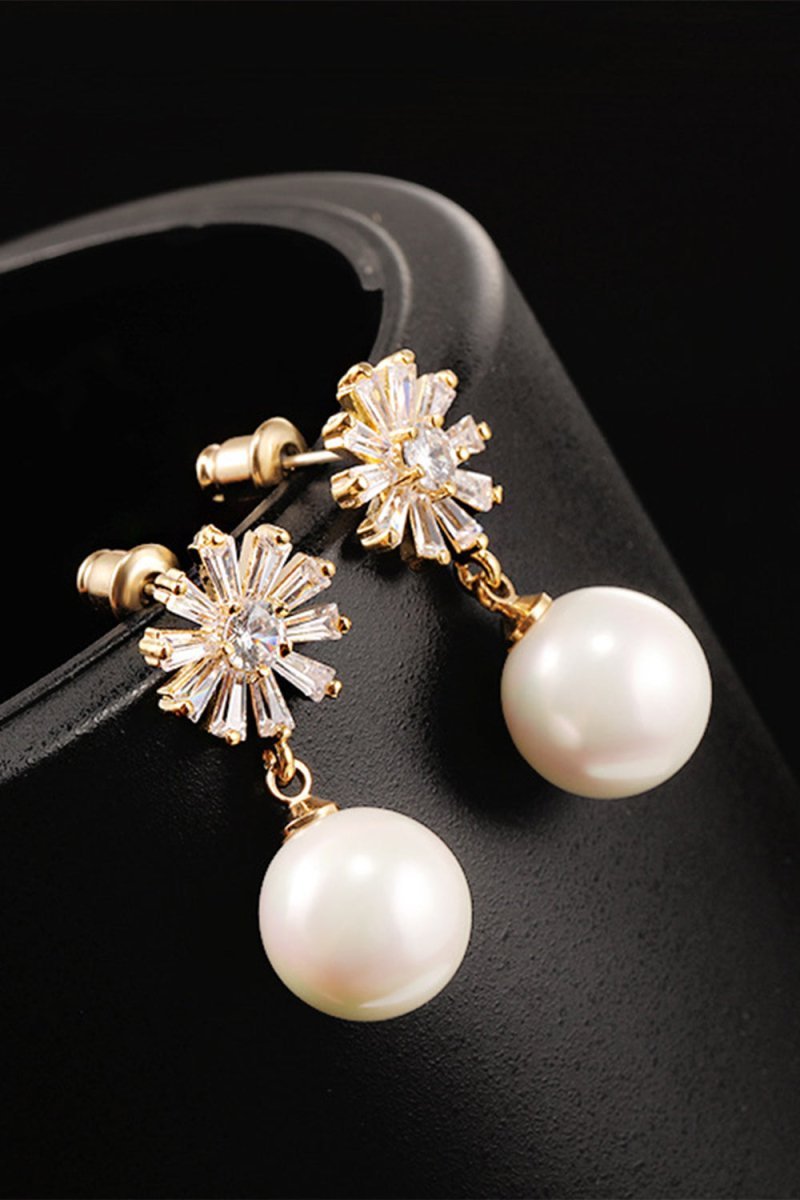 Flowers Pearl Earrings - BOLODOO