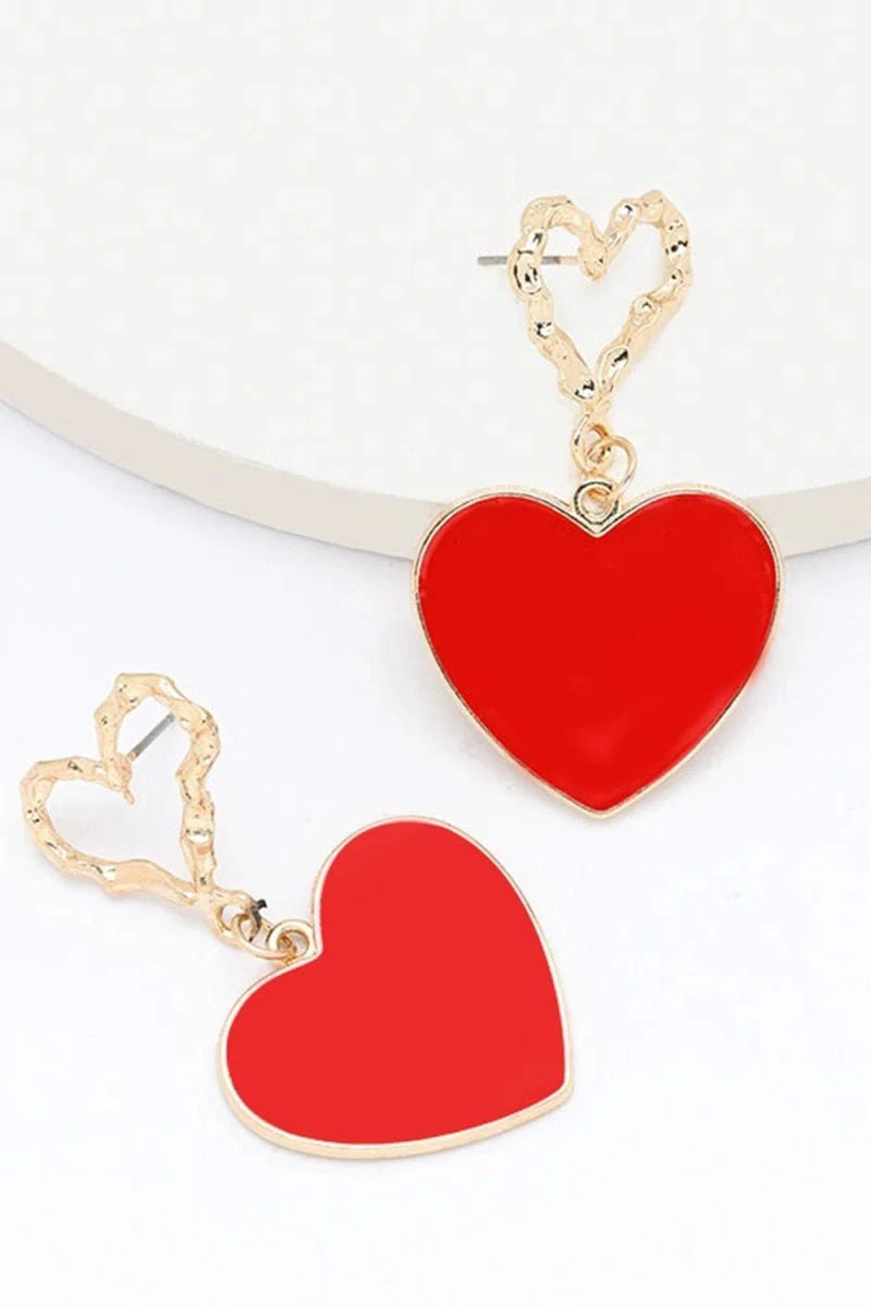 Red Heart Earrings - BOLODOO