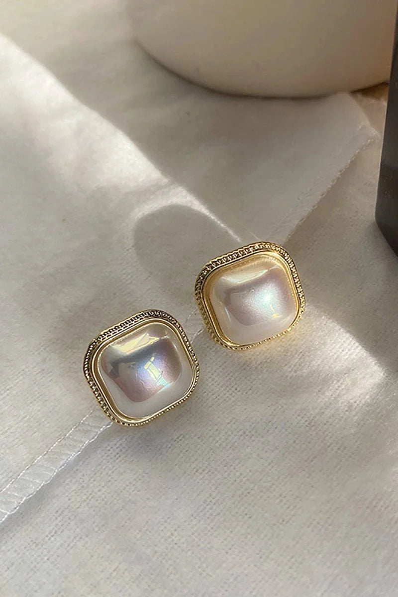Vintage Square Pearl Earrings �C Accessories by BOLODOO | Available at BOLODOO