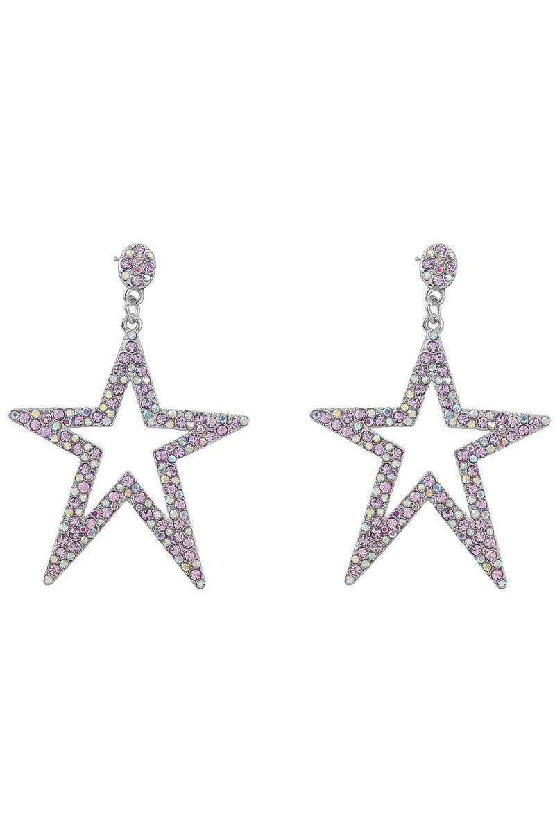 Five - Pointed Star Beaded Earrings - BOLODOO