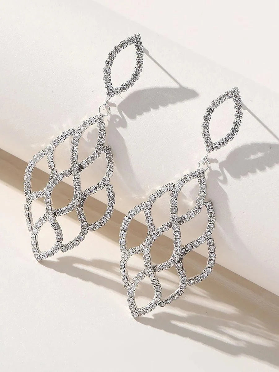 Silver Cutout Leaf Unique Earrings - BOLODOO