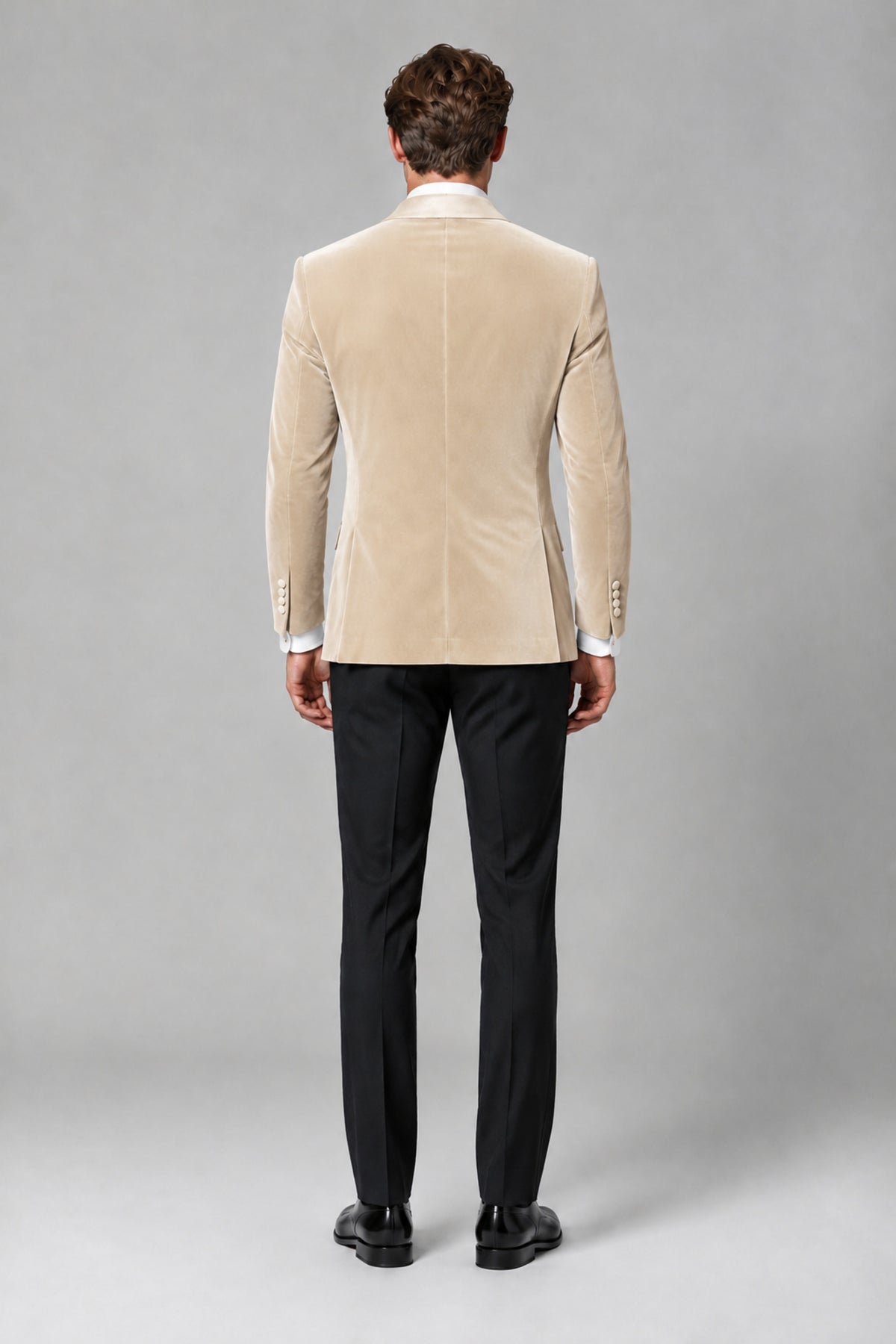 BOLODOO Men's Chamapgen Velvet Blazer | Shawl Lapel Tuxedo Jacket - Chamapgen - Chamapgen_3