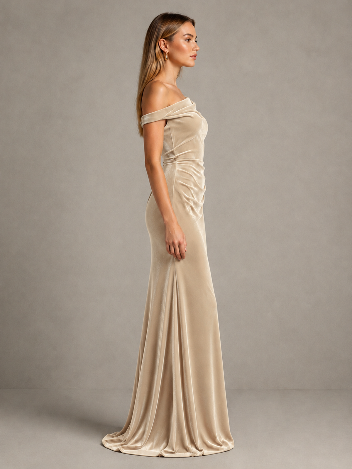 BOLODOO Chamapgen One-Shoulder Velvet Mermaid Evening Gown - Chamapgen - Chamapgen_4