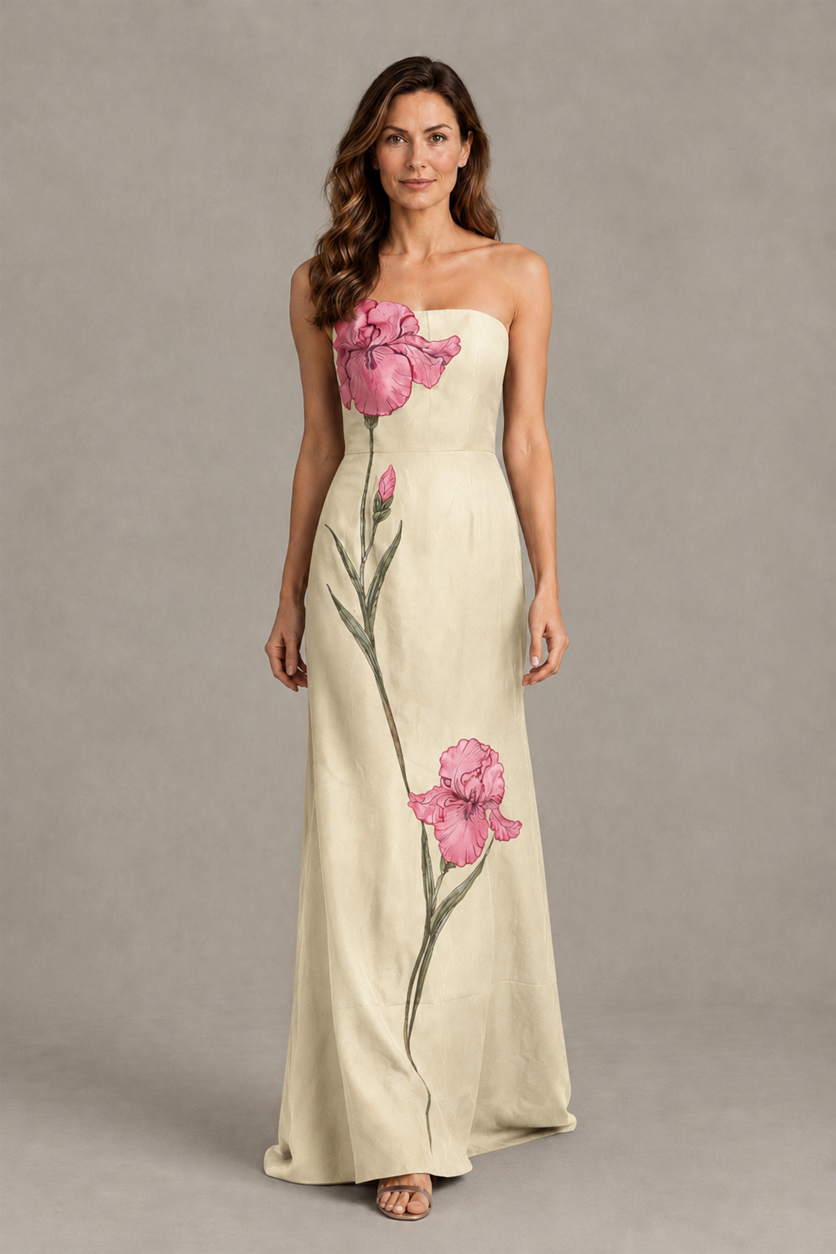BOLODOO Champagne Strapless Floral Mother of the Bride Gown - Champagne - Champagne_04